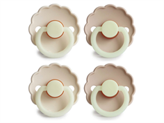 FRIGG cream croissant pacifier Daisy night latex (4-pack)